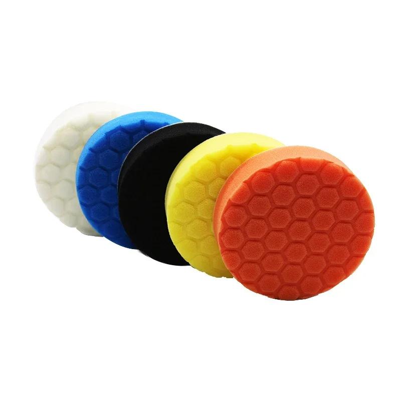 3/4/5/6/7inch Car Polishing Pad Kit Set Self-Adhesive Buffing Waxing Sponge Wool Wheel Polishing Pad For Car Polisher Drill 5PCS