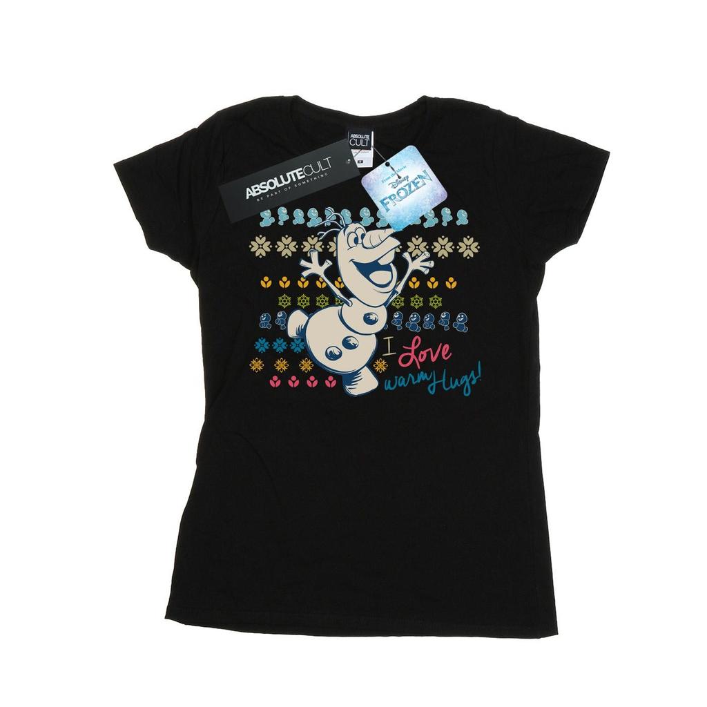 Disney Womens/Ladies Frozen I Love Warm Hugs Cotton T-Shirt