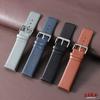 Ultra-Thin Soft Top-Grain Cowhide Watch Strap 18mm 20mm 22mm Brown Genuine Leather Watch Band for Men Women Universal Wristband