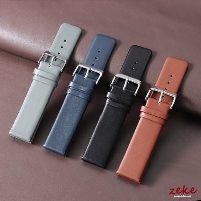 Ultradunne Zachte Top-Grain Koeienhuid Horlogeband 18mm 20mm 22mm Bruin Echt Leer Horlogeband voor Mannen Vrouwen Universele Polsband