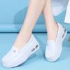 Fashion Summer Shoes Ladies Autumn Tennis Female Soft Genuine Leather Sneakers 2025 Fall Breathable Moccasins Nurse White White Sneakers