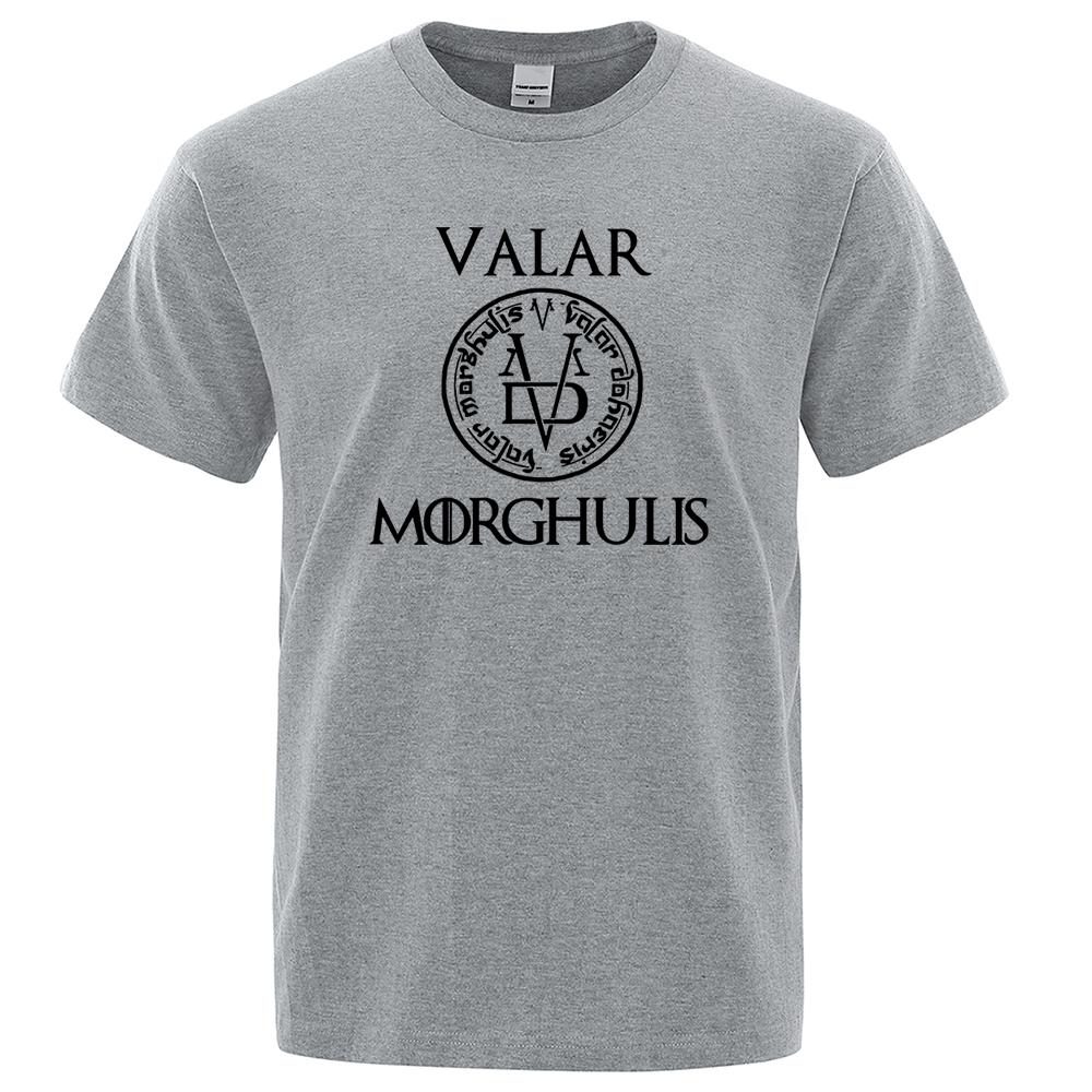 Summer Men's T-Shirt A Song of Ice and Fire T Shirt Valar Morghulis Printed Shirts Men Casual Tee Tops Plus Size Streetwear
