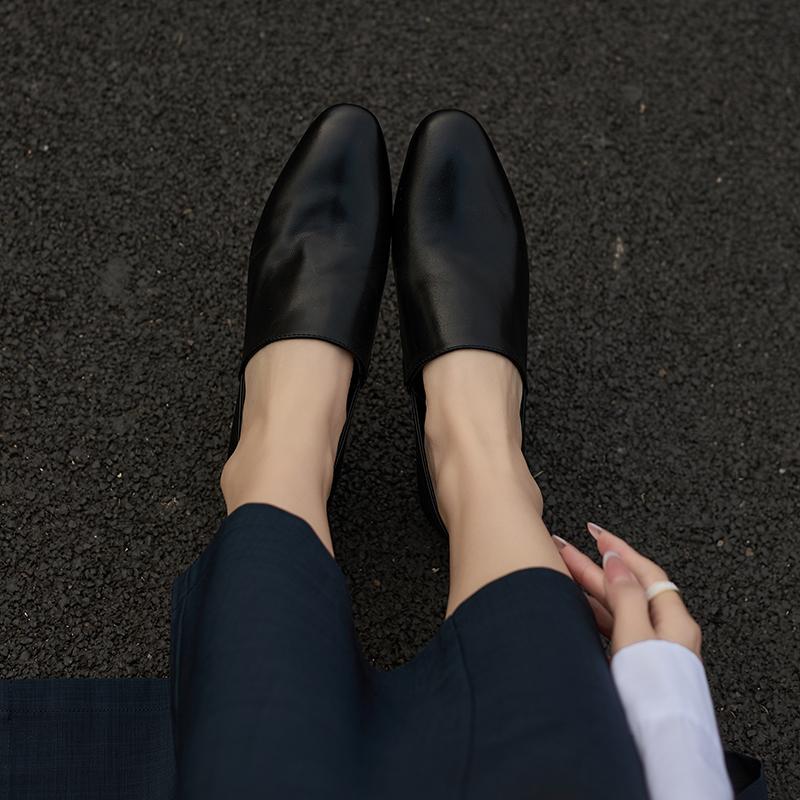 Fashion 2025 Spring Summer Arrive Dress Office Shoes Women Pumps Genuine Leather Shoes Square Toe High Heels Single Shoes Heels Women