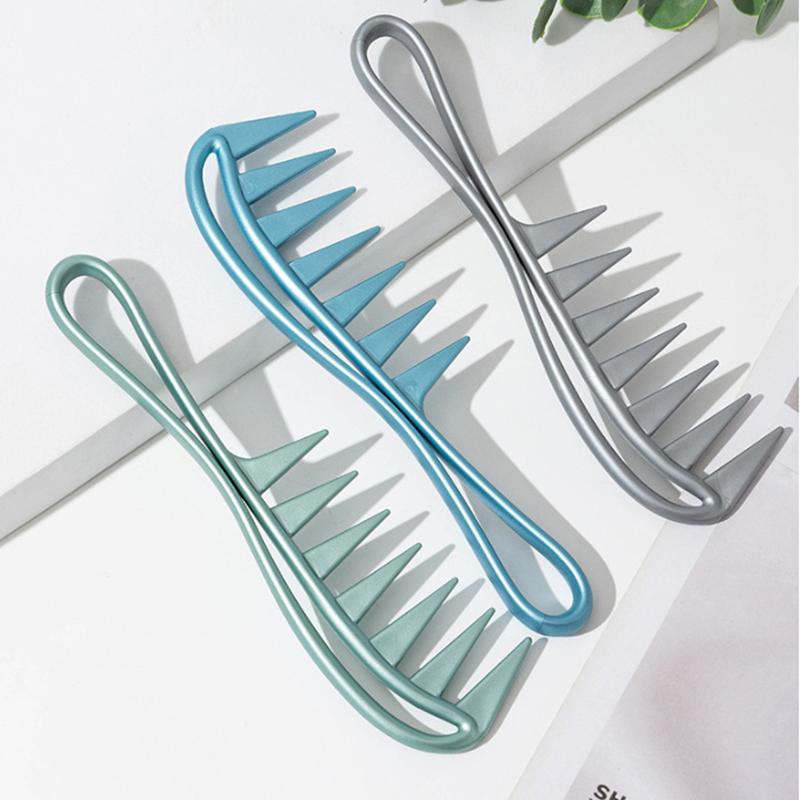 Hair Salon Large Tooth Wide Comb Smoothing Comb Household Oil Head Men'S Back Hollow Comb Styling Tools Barber Accessories