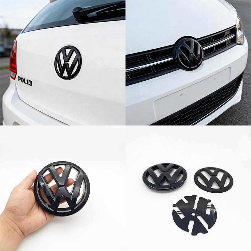 SVLHP1 For Volkswagen Polo 2011 2012 2013 6R0853600A ABS VW Car Front Logo Grille Badge Trunk Emblem Decoration Replacement Accessories