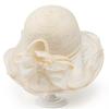 Womens Black Wide Brim Sun Hat With Floral Lace Trim UV Protection Foldable
