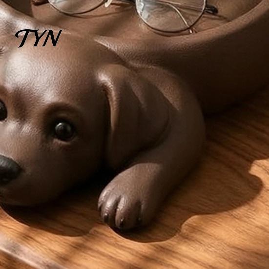 Functional Art for Balcony 3D Printed Labrador Dog Storage Tray, Cute Puppy Key Holder Decor, Creative Home Decor Ornament Shaped Catchall Bowl