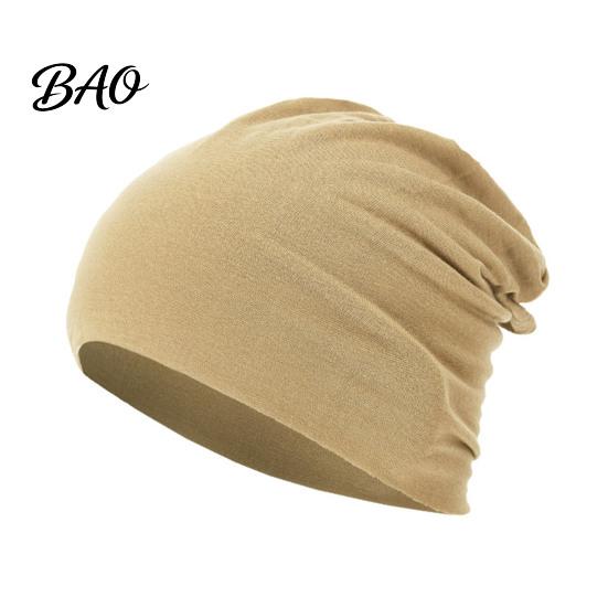 Lightweight Daily Commuting Hat Slouchy Hip-Hop Hat, Solid Color Soft Chemo Headwear, Breathable Street Style Pile for Face Slimming Cancer Cap Women