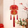 Red Lucky Bag Pendant with Tassels Chinese New Year Decor  New Year Gift