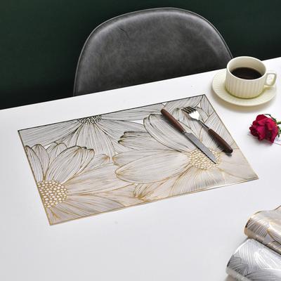 PVC-Tischsets, kreativer hohler quadratischer Blumenuntersetzer zum Schutz des Tisches, hitzebeständig