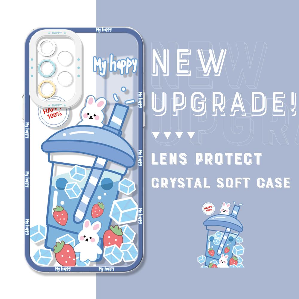 Shockproof Cartoon Astronaut Crystal Case Full Cover Camera Protection Transparent Soft Phone Casing for Samsung