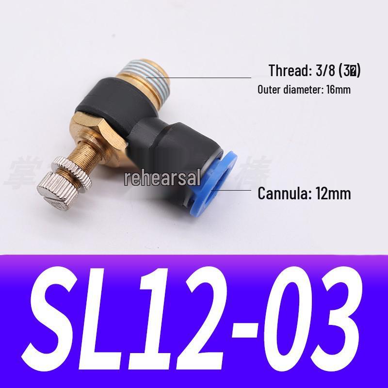 Pneumatic Connector SL8-02, Throttle Valve SL6-01, Speed Control Valve SL4-M5, Air Hose SL10-03, SL12-04