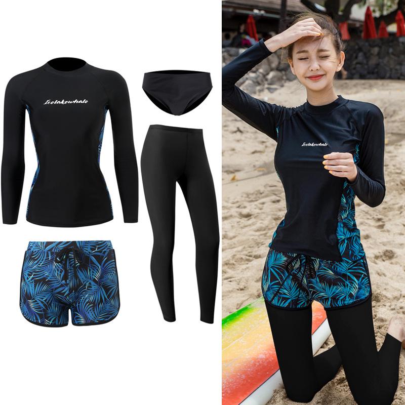 Women s Two-Piece Slimming Long Sleeve Snorkeling Wetsuit - Sun Protection  Quick Dry Jellyfish Suit M