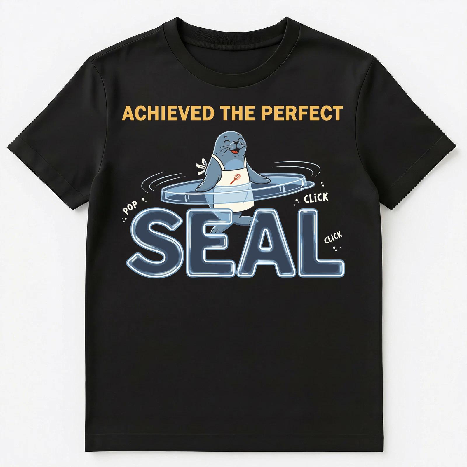 

Chef Seal Achieving Perfect Kitchen Pun Unisex T-Shirt L