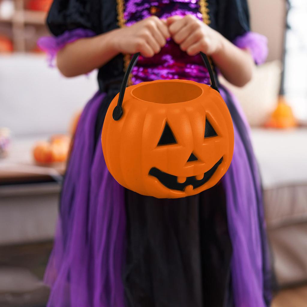 24pcs Halloween Portable Bucket Children Trick Or Candy Pail Holder (Orange),Halloween Decorations