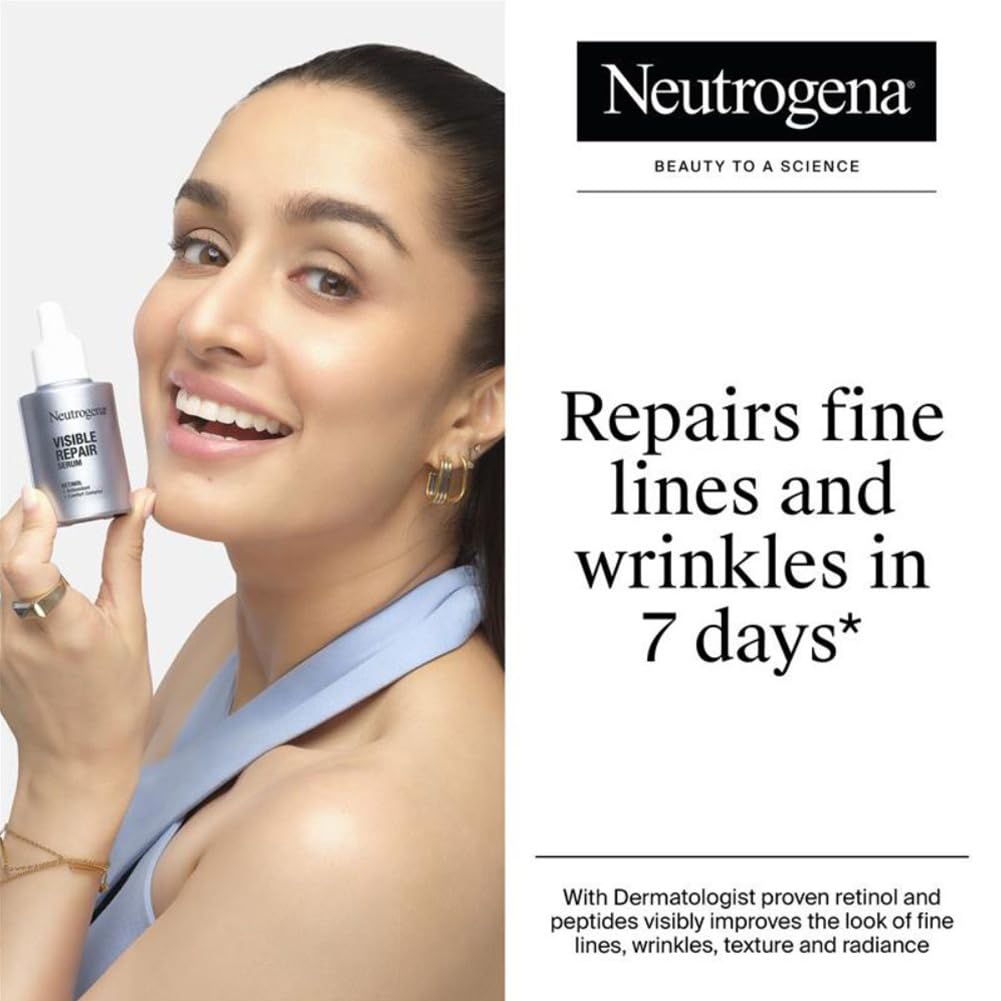 Neutrogena Visible Repair Retinol Serum | Boosts Collagen for Anti-Ageing, Wrinkles & Fine Lines 30ml