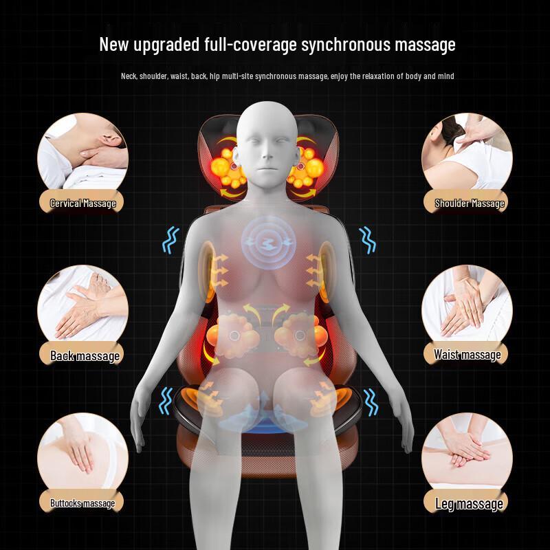 Aux Neck, Shoulder, Back & Waist Massage Cushion