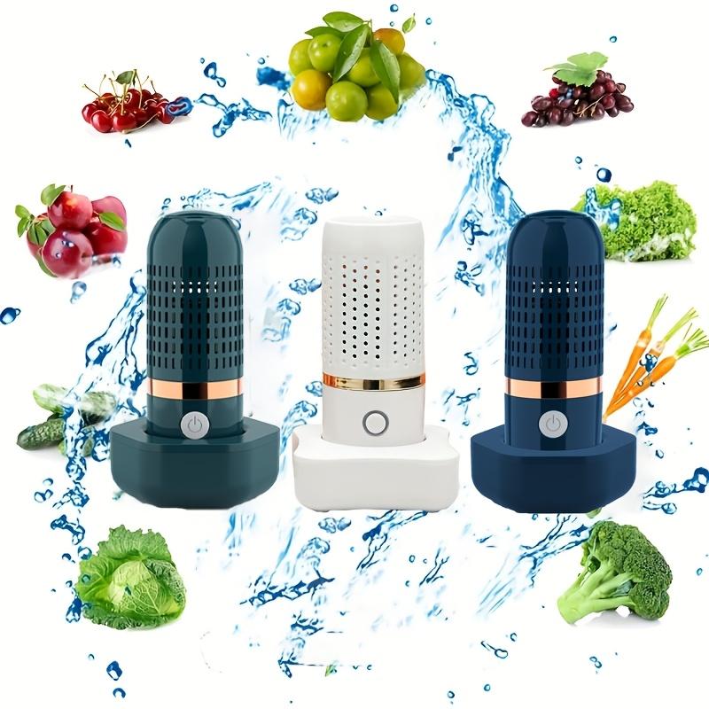 1pc Wireless Rechargeable Fruit Vegetable Washer Titanium Electrode Technology, USB Powered Residue Remover with 3 Cleaning Modes,