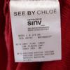 SEE BY CHLOE Linen Blend Long sleeve knit cardigan Red series Women Used