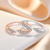 Ladies Crystal Angel Wing Adjustable Open Rings Jewelry