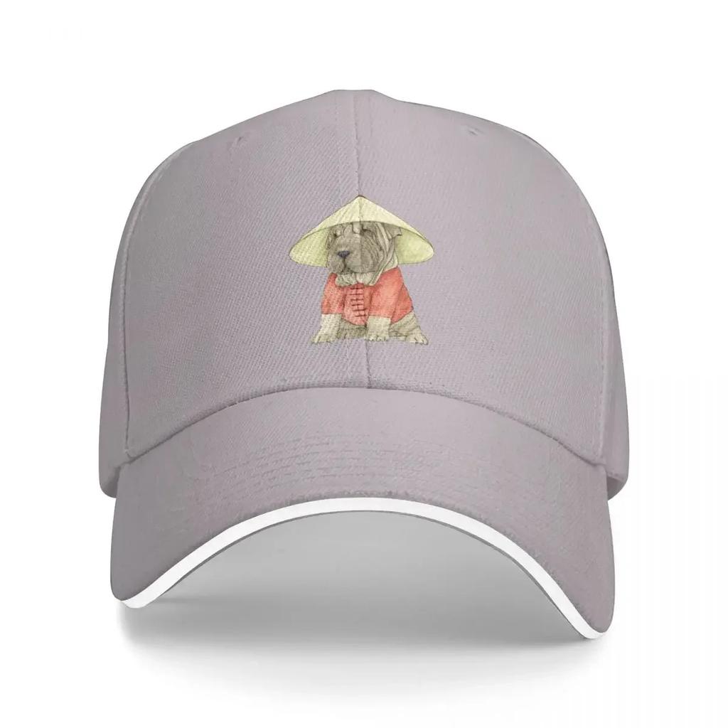 Shar Pei auf der Chinesischen Mauer Baseballkappe Rugby Visor Custom Kappe Damen Strand Outlet Herren