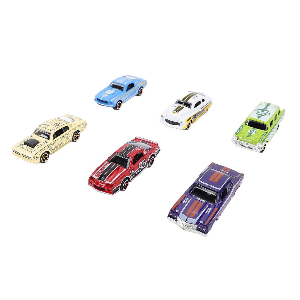 6 Stück Jungen Mini Automodelle Kinder Legierung Rückzug Rennwagen Spielzeugset Exquisites Fahrzeugmodell für