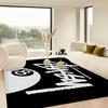 Black And White No Ball Door Mat Washable Non-Slip Living Room Sofa Chairs Area Mat Kitchen Doormat Area Rug