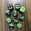 5pcs Set Two Color Dice Puzzle Board Game Accessory 6 Sided Point Dice Funny Game 16mm Great for Children