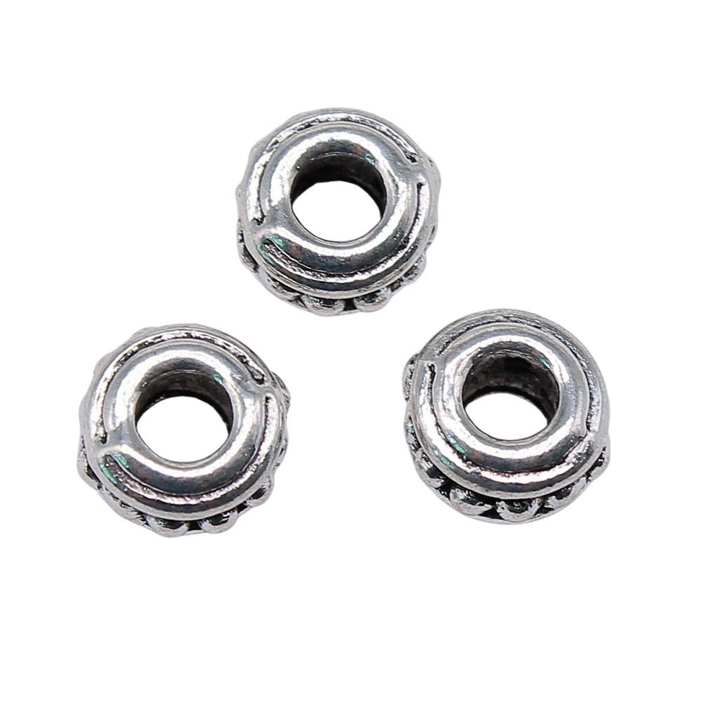 Large Hole Dot Spacer Beads Multi Color Charms For Bohemian Jewelry Findings