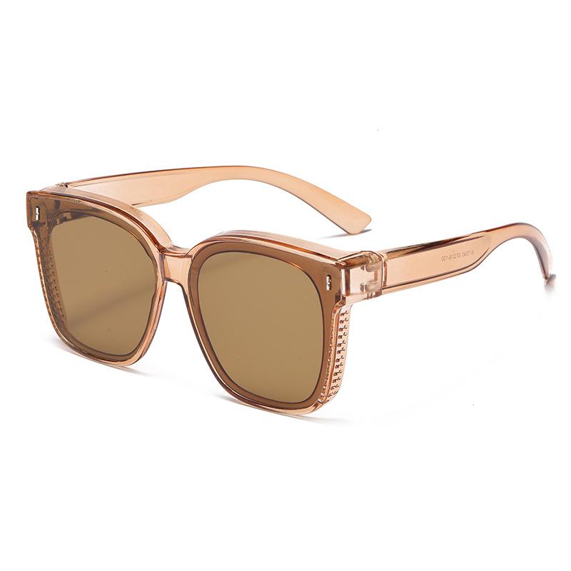 Fashion Square Sunglasses Cover Over Prescription Glasses Vintage Style for Men Women Fishing Driving Eyewear
