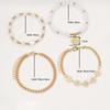 4PC Fashion Daisy Bracelet Imitation Zircon Beads Stainless Steel For Women Handmade Wrist Chain Accessories Zircon Gifts