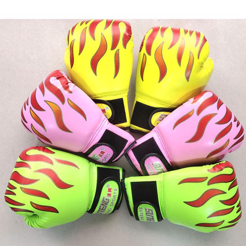 Sagitar Kids  Boxing Gloves - Color Flame Design, Foam Lined
