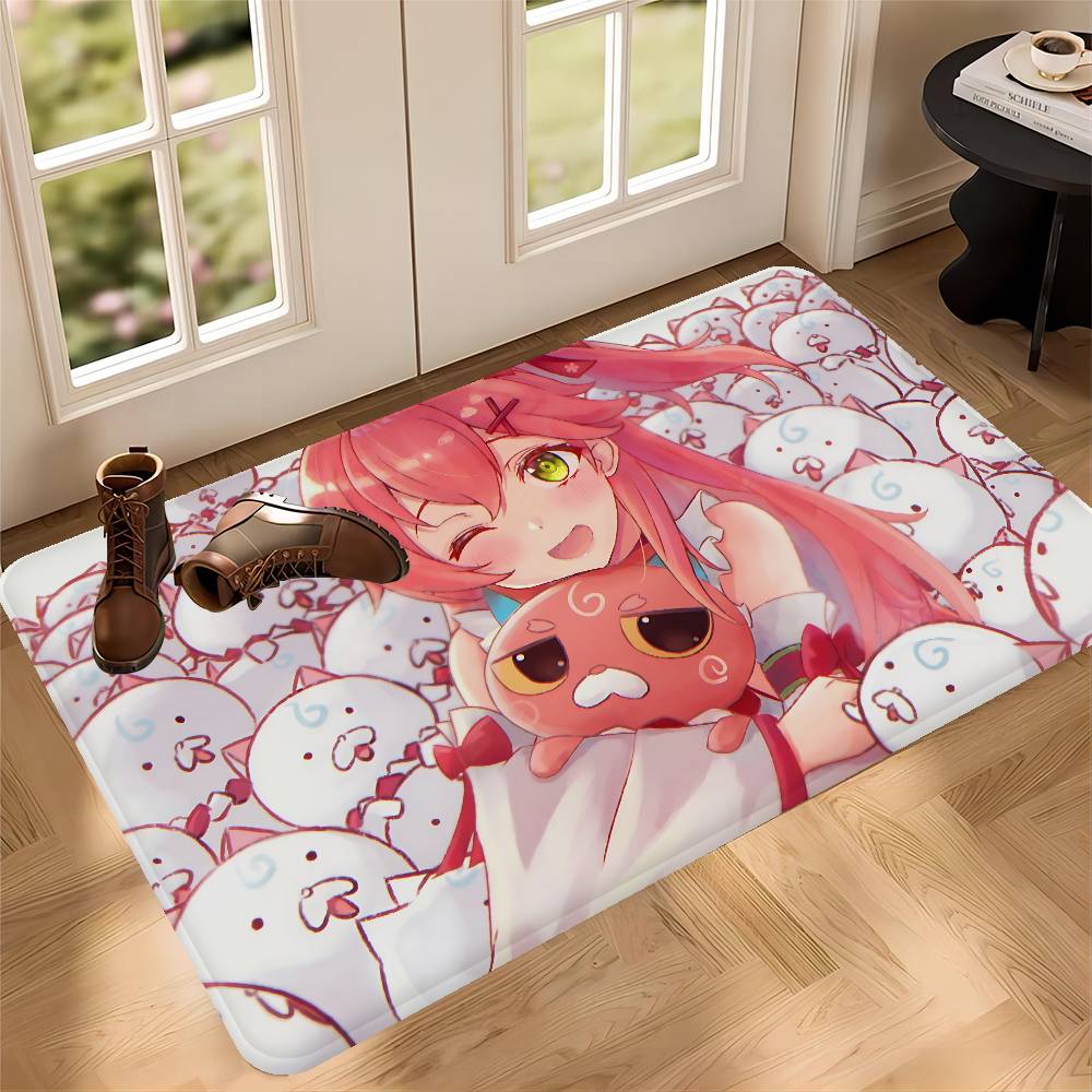 Popular Virtual S-Sakura M-Miko Floor Mat Retro Multiple Choice Living Room Kitchen Rug Non-Slip Modern Home Decor