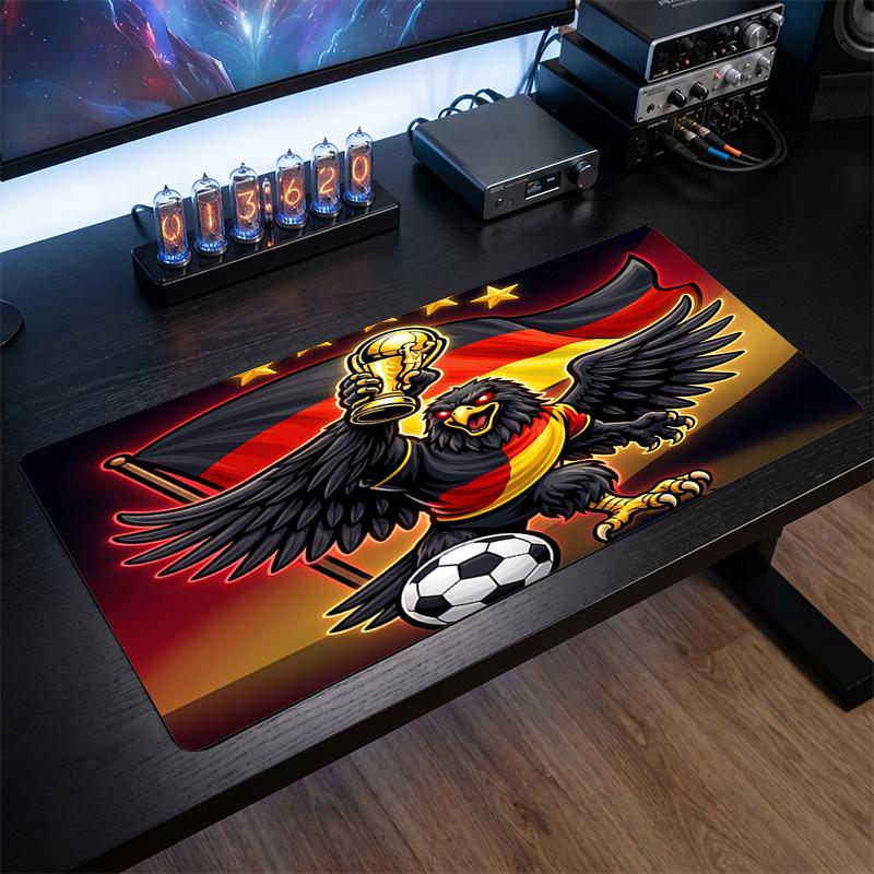 Germany Football Crest Mouse Pad, Extended Non Slip Rubber Desk Mat for Gaming Office Laptop Fan Gift