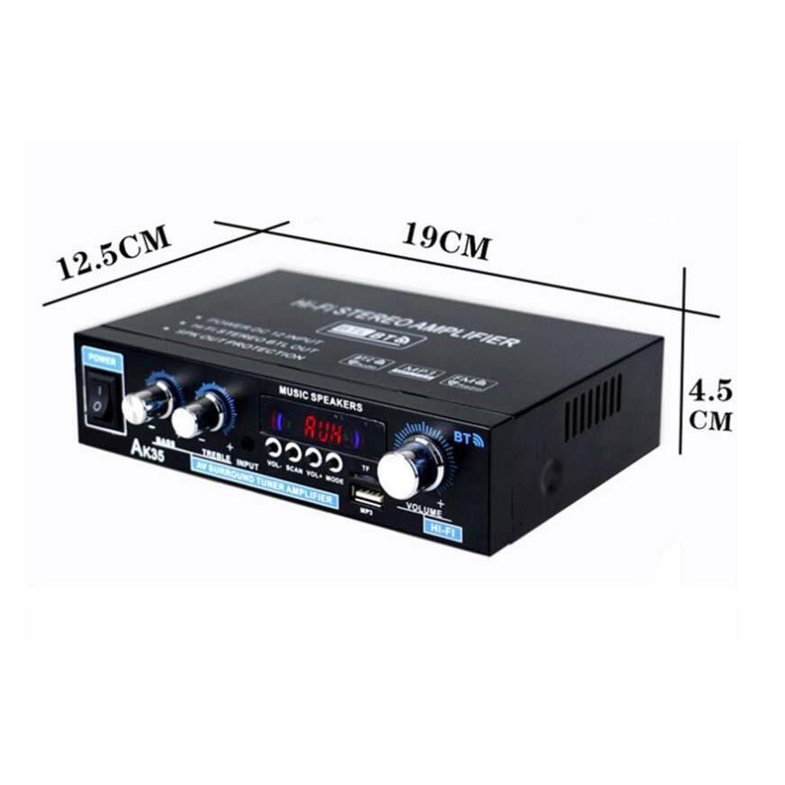 AK35 Bluetooth USB Dual-Channel Power Amplifier for Car and Home EU Standard чёрный