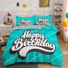 Happy Birthday Gift Bedding Set Party Festival Duvet Cover KingQueen For Kids Boys Girls Cartoon Polyester Quilt Cover
