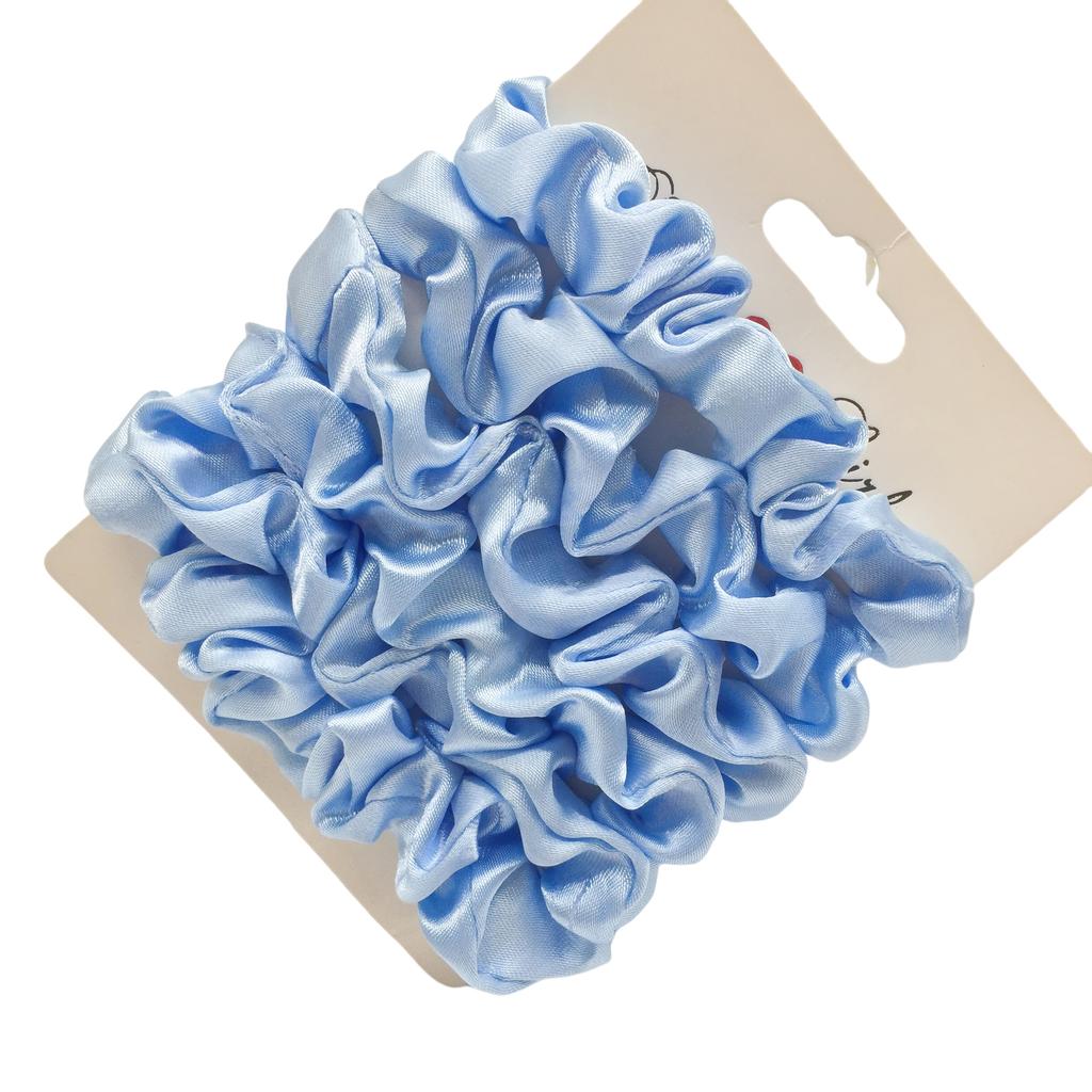 6/5pcs/set Satin Hair Scrunchies for Women Small Cute Scrunchy for Hair Headwear for Ponytail Accessories Rubber Band Black