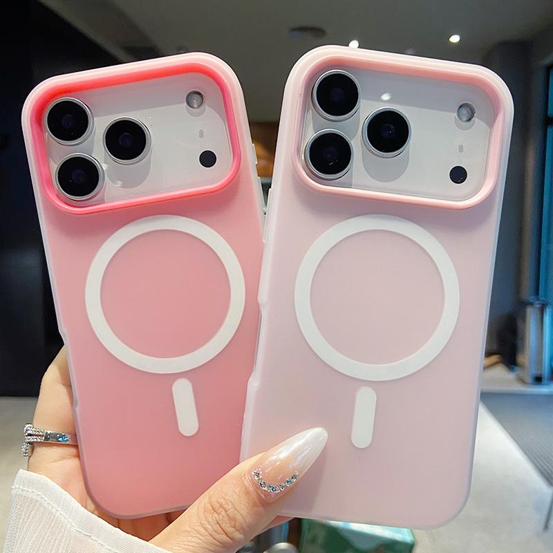 Luxury 2 in1 Candy Magnetic Wireless Charging Case for IPhone 17 Air 12 13 14 15 16 Pro Max TPU+PC Shockproof Bumper Cover