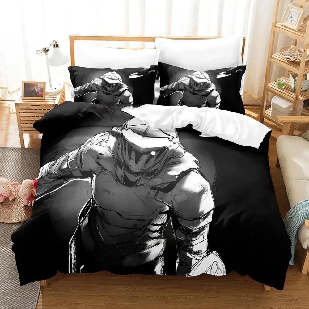 3D Anime Goblin Slayer Bedding Set Duvet Cover Bed Set Quilt Cover Pillowcase Comforter king Queen Size Boys Adult Bedding Set