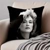 MMeryl Streep Cushion Cover Pillowcase Antidustmite Invisible Zipper Short Plush Sofa Cushion