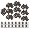 Antique Decorative Hinges Green Bronze Printing Zinc Alloy Furniture Wooden Box Gift Box DIY Hinges