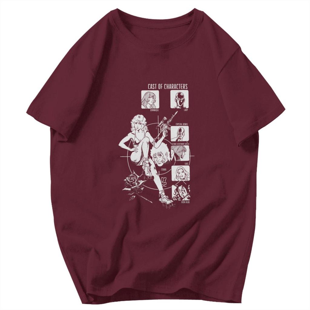Men T Shirt Space Adventure Cobra Manga Idea Y2K Graphic Oneck Unisex Clothes T Shirts