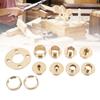 11 Piece Router Guide Kit Brass Efficient Long Lasting Router Template Guide for Woodworking