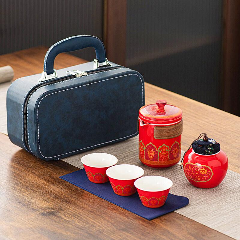 Nordic Ceramic Portable Travel Tea Set