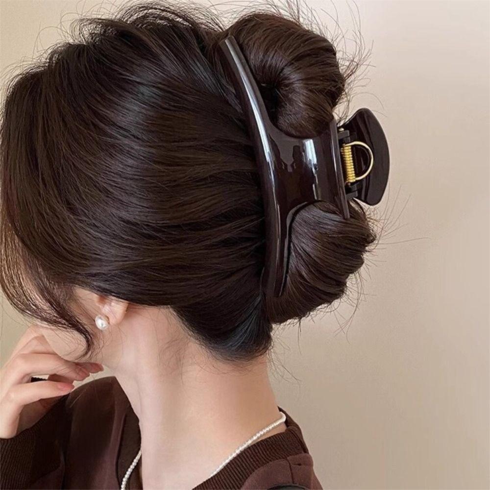 15cm Size Hair Claw Clip Arc Shaped Shark Clip Stylish Large Hair Clip  Women Use