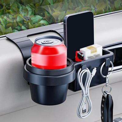 Car Window Storage Box Drinks Holder Vehicle Organizer Insert Tray for Keychain Items