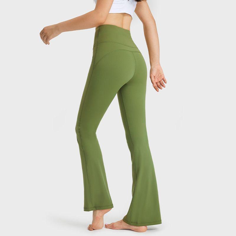 

Easiest for Match Nude Feel Yoga Bell-Bottom Pants Women s High Waist Hip Lift Slimming Track Pants Fitness Casual Dance Loose Pants Spring & Fall Ink jade green L