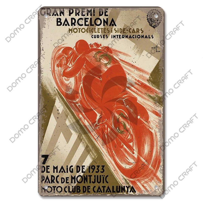 Motorcycle Vintage Poster Metal Plate Cafe Racer Festival Race Bred Motorcycle Metal Tin Signs Wall Decor Riders Club Man Cave