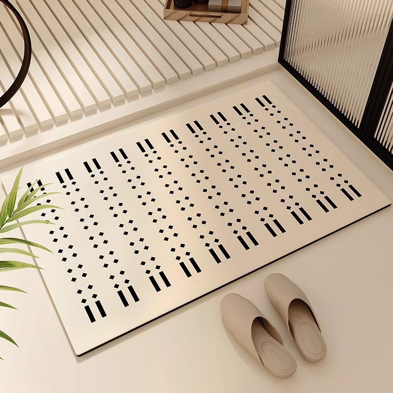 Bathroom Floor Mat, Toilet Suction Door Floor Mat, Carpet, Diatom Mud, Non-slip Toilet, Absorbent Mat, Toilet Entry