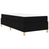 Bed Frame with Mattress Black 80 x 200 cm Fabric